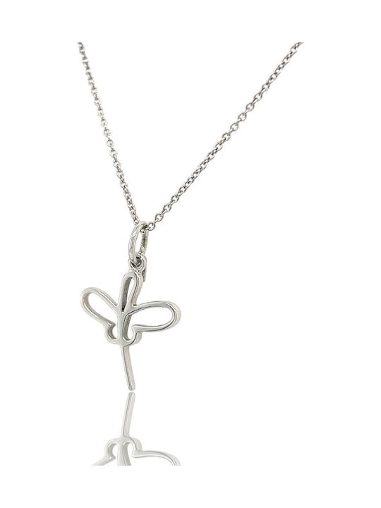 Xryseio Kids Pendant Dragonfly in 14K White Gold