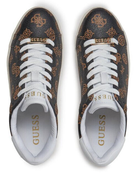 Guess Γυναικεία Sneakers Καφέ