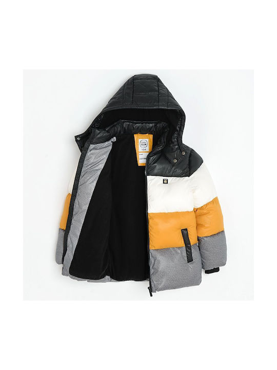 Cool Club Kids Casual Jacket with Lining & Hood black, grey, white, yellow