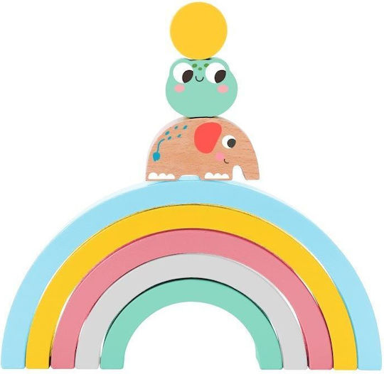 Eli Neli Stacking Toy Elineli Rainbow made of Wood for 3++ Months