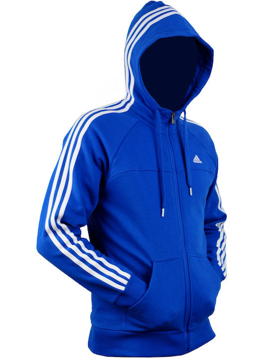 Adidas 3-Stripes Men's Sweatshirt Jacket Blue