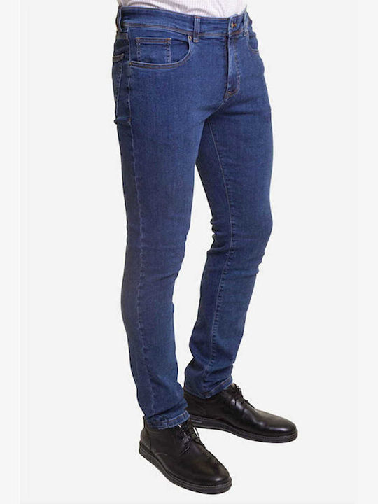 Men's Jeans Pants with Regular Straight Fit Denim Blue