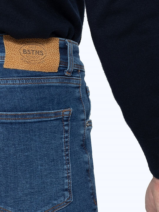 Men's Jeans Pants with Regular Straight Fit Denim Blue