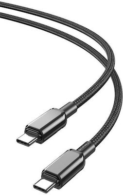 XO NB-Q250B USB 2.0 Cable USB-C male - USB-C 60W Μαύρο 1m (XO-NB250BK)