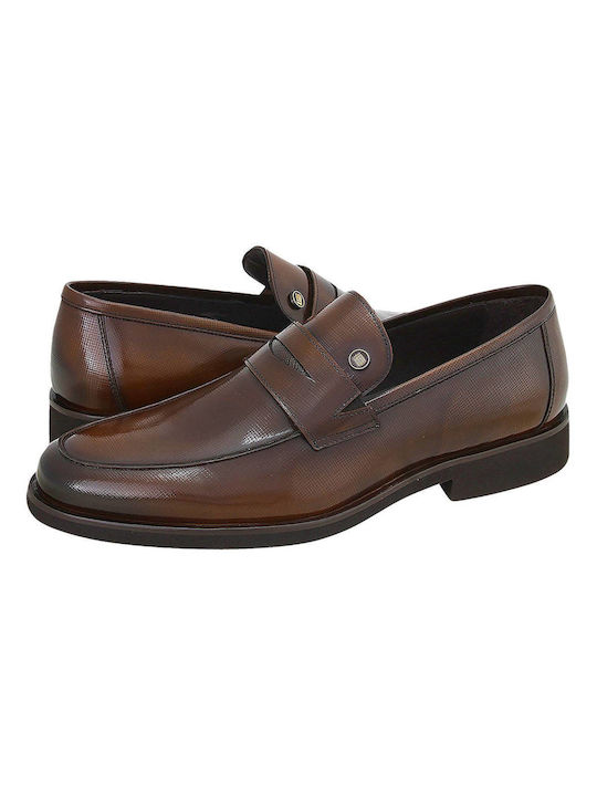 Guy Laroche Δερμάτινα Ανδρικά Loafers σε Καφέ Χρώμα