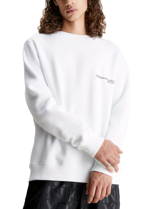 Calvin Klein Logo Herren Sweatshirt white