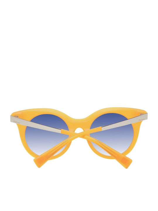 Ana Hickmann Women's Sunglasses with Orange Frame and Blue Gradient Lens