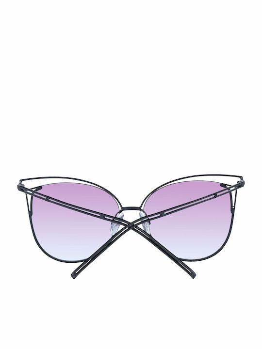 Ana Hickmann Women's Sunglasses with Black Frame and Purple Gradient Lens HI3048 09C