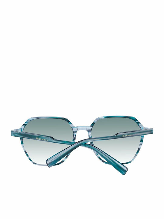 Ana Hickmann Women's Sunglasses with Blue Plastic Frame and Green Gradient Lens HI9162 E02