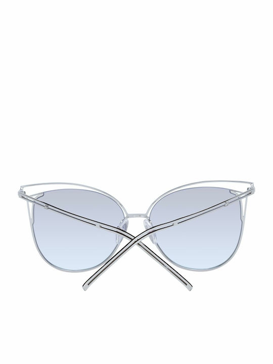 Ana Hickmann Women's Sunglasses with Gray Frame and Blue Gradient Lens