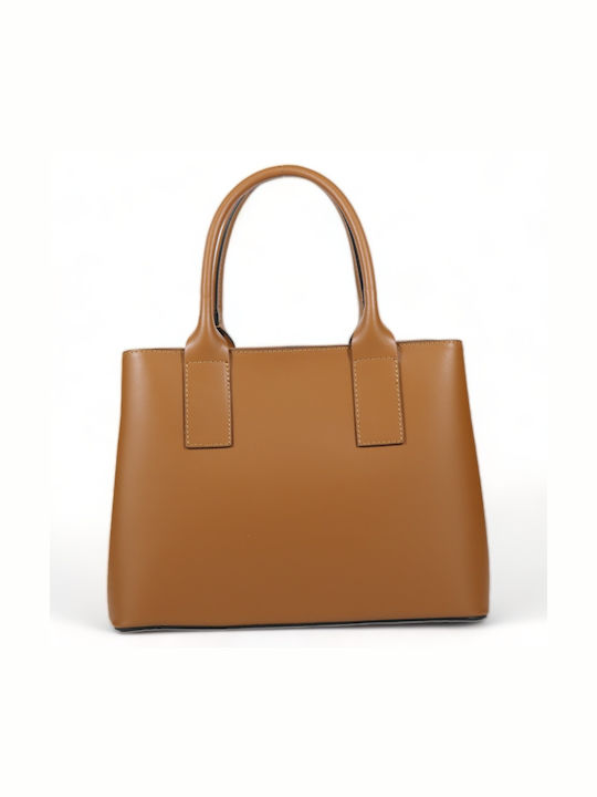 Passaggio Leather Leather Women's Bag Tote Handheld Tabac Brown