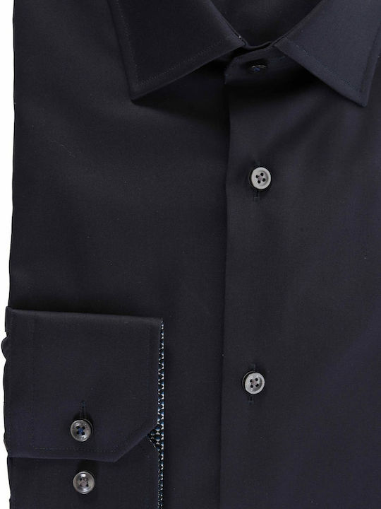 Hugo Boss Men's Shirt Long Sleeve Cotton Blue