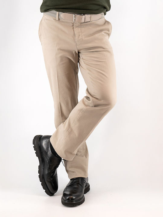 Guy Laroche Men's Trousers Chino in Regular Fit Beige