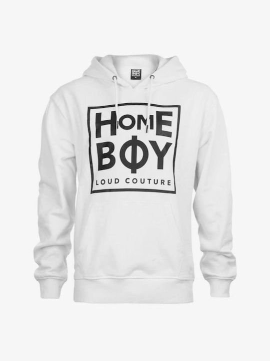 Homeboy Men's Sweatshirt with Hood White