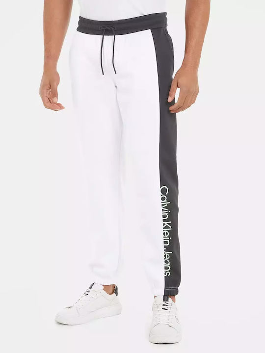 Calvin Klein Men's Fleece Sweatpants WHITE