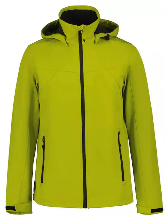 Icepeak Geacă pentru bărbați de iarnă Softshell Impermeabil și rezistent la vânt Verde