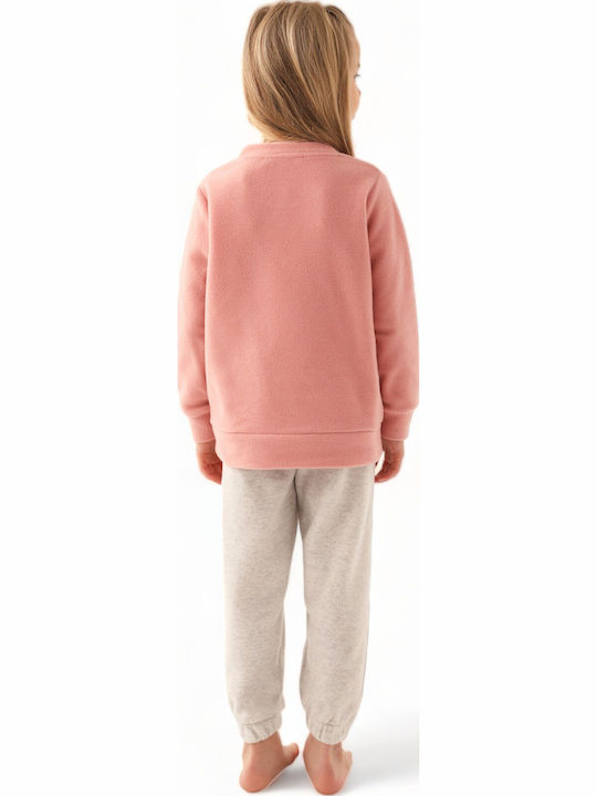 Arnetta Pijama pentru copii De iarnă Fleece Roz