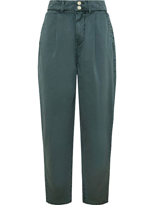 Mamba Γυναικείο Ψηλόμεσο Υφασμάτινο Παντελόνι FOREST GREEN