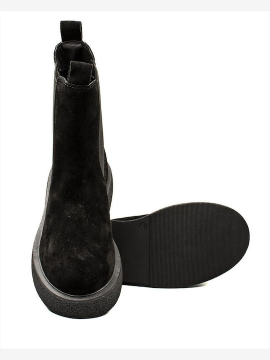 Leather Women's Ankle Boots Black