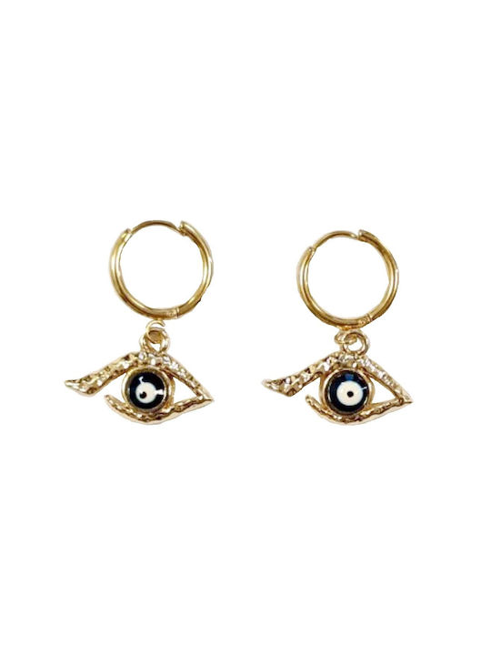 Tatu Moyo Earrings Hoops made of Steel Gold Plated