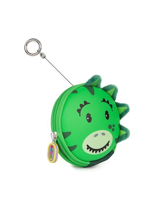 Boppi Δεινόσαυρος Kids Wallet with Zipper & Keychain Green ED.SX.20.140.0018