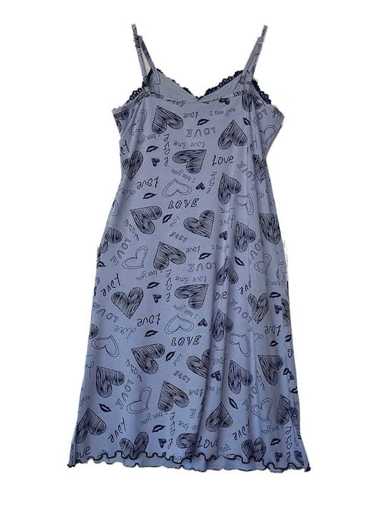 Cootaiya Summer Women's Nightdress blue