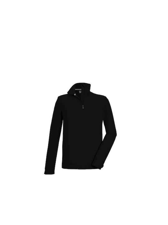 Killtec Men's Fleece Cardigan with Zipper BLACK