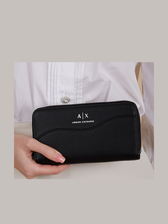 Armani Exchange Groß Damen Geldbörse Klassisch Schwarz