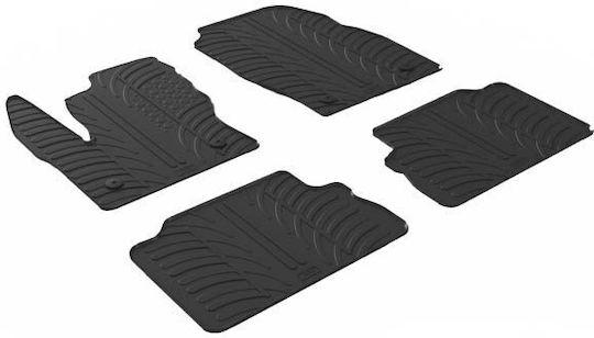 Auto Gs Set of Front and Rear Mats 4pcs for Ford Kuga 2016 Black