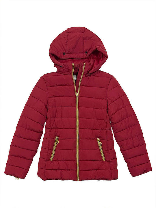 Ustyle Kurz Damen Puffer Jacke für Winter ΚΟΚΚΙΝΟ