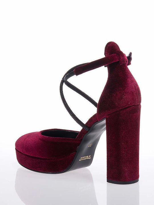 Beatris Pumps mit Riemchen Burgundisch Beatris Pumps mit Riemchen Burgundisch