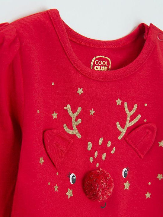 Cool Club Baby Bodysuit Set Long-Sleeved RED