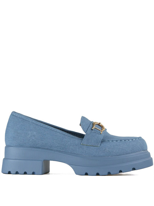 Silia D Women's Moccasins in Blue Color