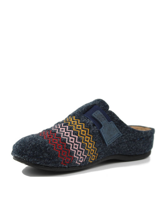 Anatomische Damen Hausschuhe Blau