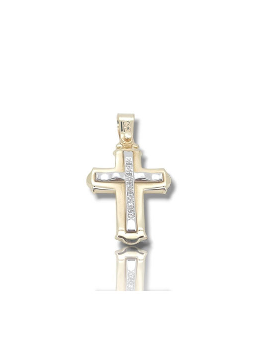 Mentzos Weißgold Kreuz 14K