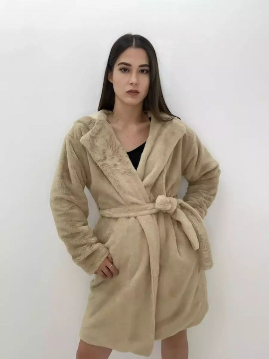 Sateen Дамска кожухарка Beige