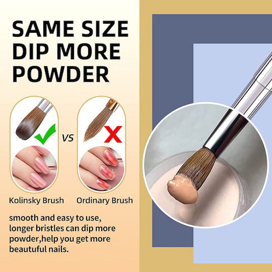 Kolinsky Nail Brush Acrylic with Natural Hair