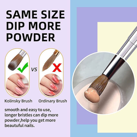 Kolinsky Nail Brush Acrylic with Natural Hair