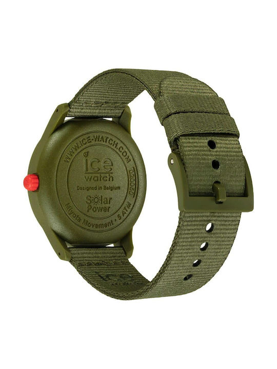 Ice Ceas Barbati 40mm Baterie cu Culoare Verde Material textil