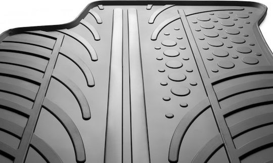 Gledring Set of Front and Rear Mats 2pcs for Smart ForTwo 2014 Black