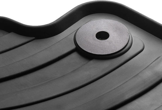 Gledring Set of Front and Rear Mats 2pcs for Smart ForTwo 2014 Black