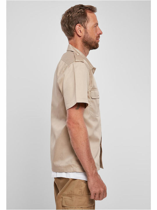 Κοντομάνικο Πουκάμισο σε Κανονική Γραμμή Beige