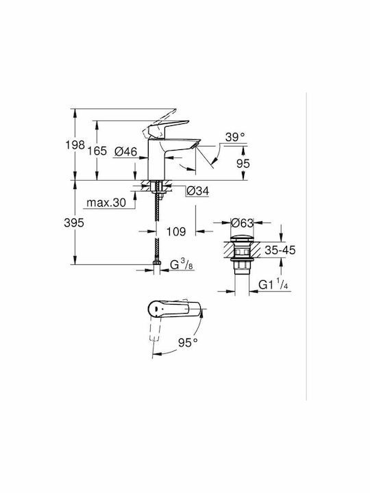 Grohe Start S Mixing Sink Faucet Black