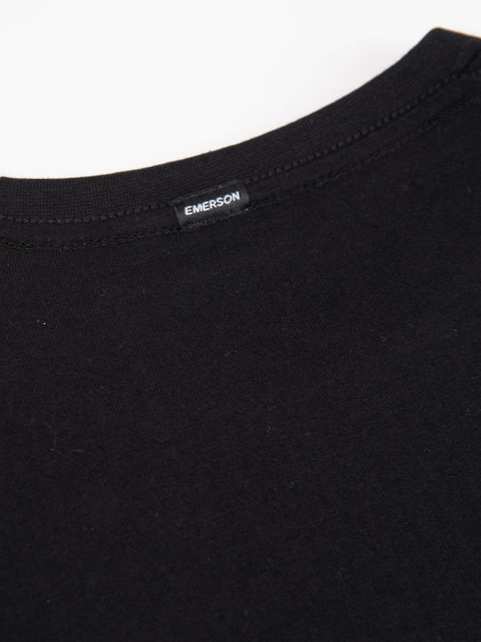 Emerson Herren Langarm-Pullover Schwarz