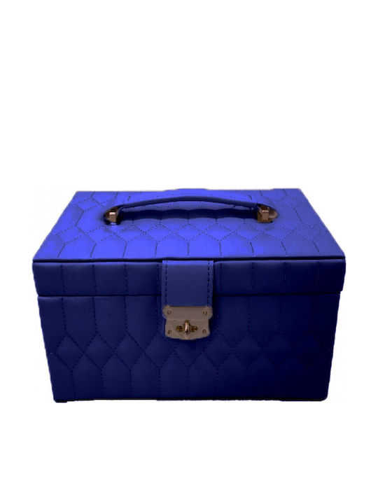 Faux Leather Jewellery Box White 22x15.5x13cm