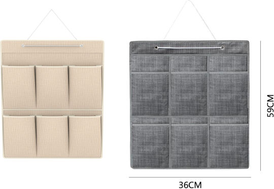 Tpster Stoff Aufhängen Aufbewahrungshülle für Kleidung in Beige Farbe 59x36cm 1Stück