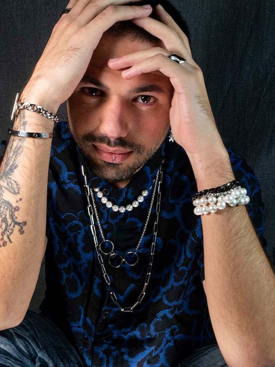 Theodora's Jewellery Κολιέ από Ασήμι με Πέρλες White