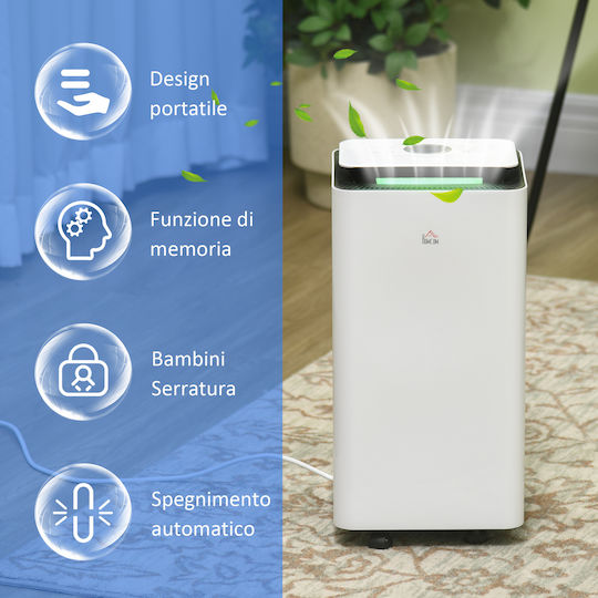 HomCom 821-029V91WT Dehumidifier with Compressor 12lt