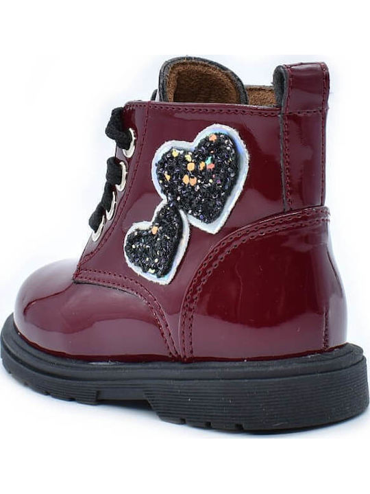 Anatomice Ghete Copii din Piele Burgundy