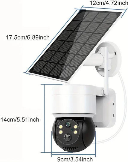 310618 IP Surveillance Camera Full HD 1080p Waterproof Battery Powered with Two-Way Communication and Lens 3.6mm